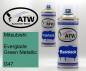 Preview: Mitsubishi, Everglade Green Metallic, G47: 400ml Sprühdose + 400ml Klarlack - Set, von ATW Autoteile West.
